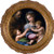 Madonna della Rosa Round Framed Canvas