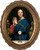 Madonna of the Host - Oval Framed Canvas