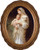 L'Innocence - Oval Framed Canvas
