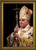 Pope Benedict with Paschal Staff - Standard Gold Framed Art