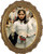 After the First Holy Communion (Detail 1 Girl) - Oval Framed Canvas