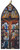 Crucifix with Saints Adoring Stained Glass Wood Ornament