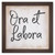 "Ora et Labora" Rustic Framed Quote