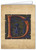 Letter D Illuminated Manuscript Note Card Letter D Illuminated Manuscript Note Card