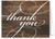 Dark Wood Wedding Thank You Note Card
