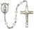 Simple Silver-Plated Glass Bead Rosary with Miraculous Medal