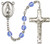 Simple Silver-Plated Glass Bead Rosary with Miraculous Medal