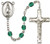 Simple Silver-Plated Glass Bead Rosary with Miraculous Medal