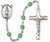 Simple Silver-Plated Glass Bead Rosary with Miraculous Medal