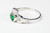 Sterling Silver Claddagh Ring with Emerald Stone