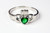 Sterling Silver Claddagh Ring with Emerald Stone