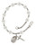 Hand Made Silver-Plated Rosary Bracelet with St. Therese of Lisieux Medal Hand Made Silver-Plated Rosary Bracelet with St. Therese of Lisieux Medal