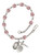 Hand Made Silver-Plated Rosary Bracelet with St. Benedict Medal