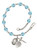 Hand Made Silver-Plated Rosary Bracelet with St. Benedict Medal