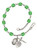 Hand Made Silver-Plated Rosary Bracelet with St. Benedict Medal