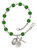 Hand Made Silver-Plated Rosary Bracelet with St. Benedict Medal
