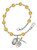 Hand Made Silver-Plated Rosary Bracelet with St. Benedict Medal