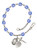 Hand Made Silver-Plated Rosary Bracelet with St. Benedict Medal