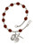 Hand Made Silver-Plated Rosary Bracelet with St. Benedict Medal