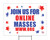 Join us for Online Masses Custom Yard Sign