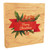 "Merry Christmas" Poinsettia and Pine Rustic Box Art 