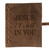 "Jesus, I Trust In You" Rustic Leather Journal