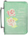 Personalized Bible Cover with St. Therese Rose Graphic - Aqua