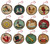 The Twelve Days of Christmas Ornaments - Set of 12