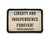 "Liberty and Independence" Rectangle Iron-On Patch