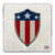 American Flag Shield Tumbled Stone Coaster
