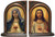 Antique Sacred Heart & Immaculate Heart Bookends Antique Sacred Heart & Immaculate Heart Bookends