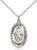 Oval sterling silver miraculous medal on an 18 inch sterling silver chain