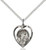 Sterling Silver Guardian Angel Medal Heart Shaped