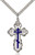 Sterling Silver Cross St. Olga Blue Large