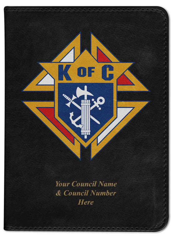 Personalized Catholic Bible with Knights of Columbus Cover - Black RSVCE