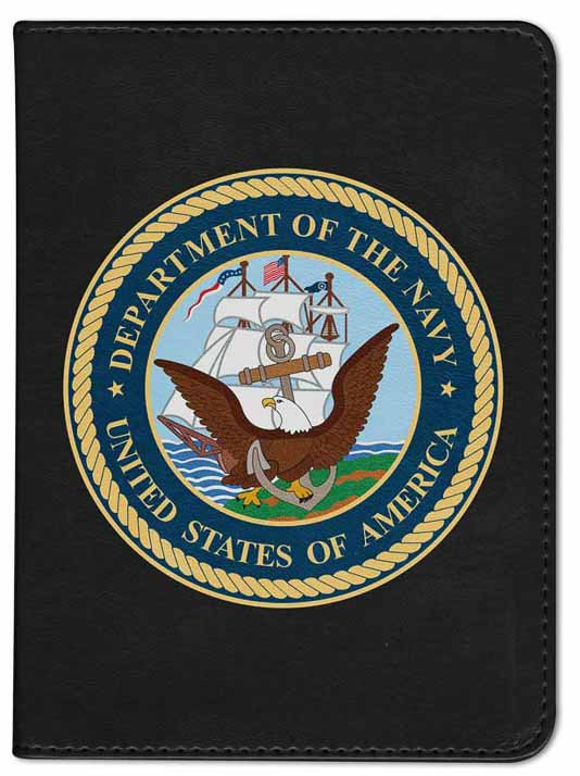 Personalized Catholic Bible with Navy Cover - Black NABRE