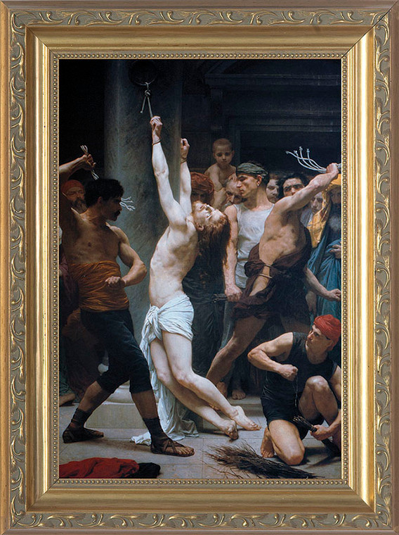 The Flagellation of Christ by Bouguereau - Ornate Gold Framed Art