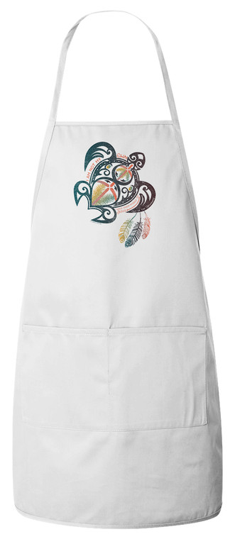 I Am Not My Own: St. Kateri Turtle Apron (White)