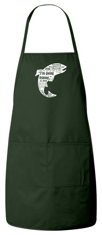 Fishing Quote Apron (Green)