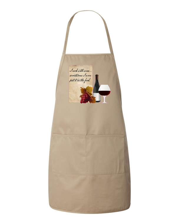 Cook With Wine Apron (Natural)