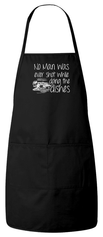 No Man Was Ever Shot... Apron (Black)