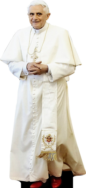 Benedict XVI in White Lifesize Standee