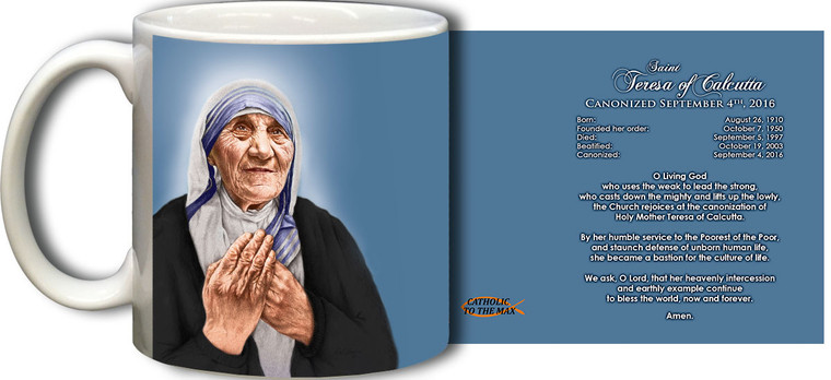 St. Teresa of Calcutta Canonization Prayer Mug