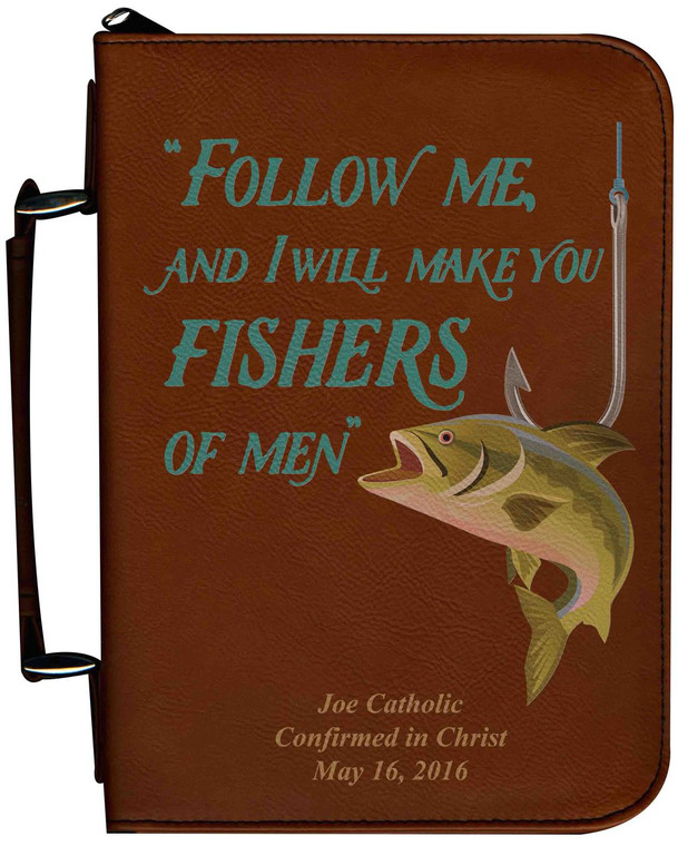 Personalized Fisherman's Bible Cover Graphic - Tawny