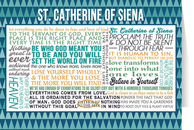 Saint Catherine of Siena Quote Card