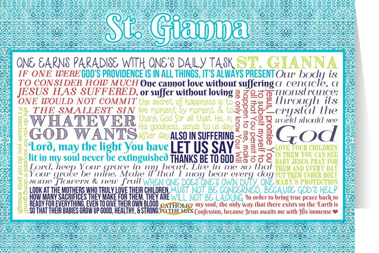 Saint Gianna Quote Card