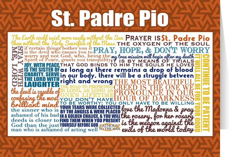 Saint Padre Pio Quote Card