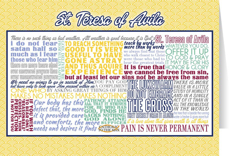 Saint Teresa of Avila Quote Card