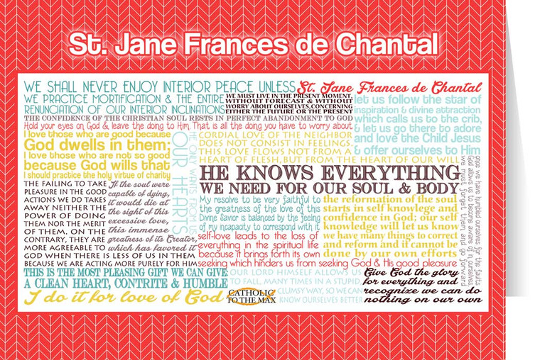 Saint Jane Frances de Chantal Quote Card