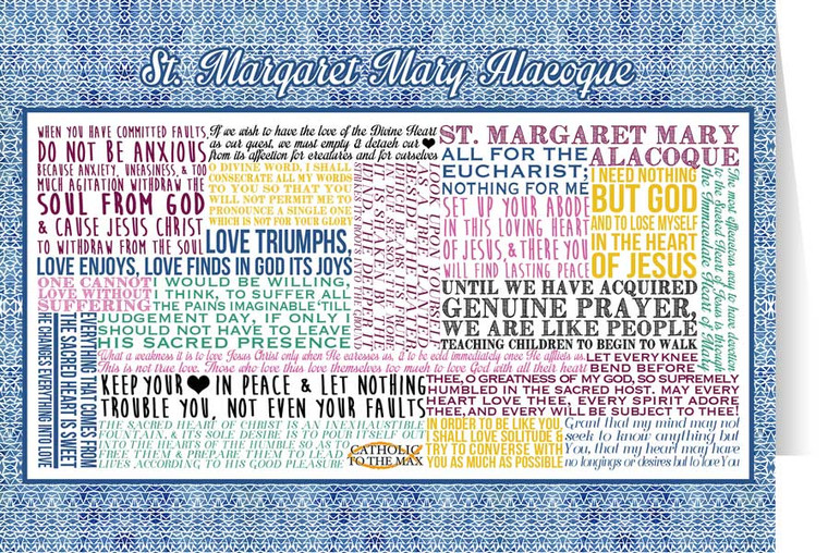 Saint Margaret Mary Alocoque Quote Card Saint Margaret Mary Alocoque Quote Card